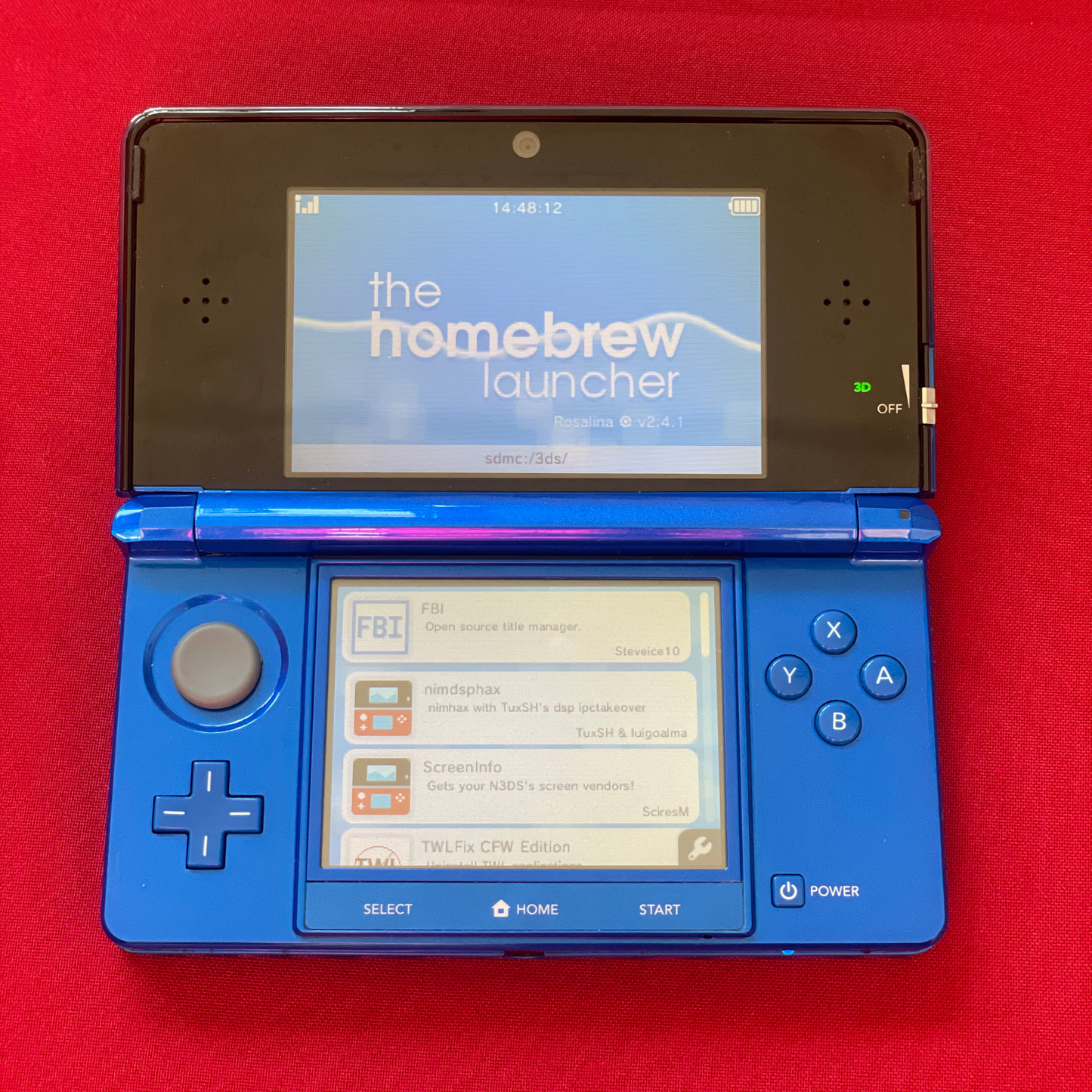 Nintendo 3DS Cobalt Blue s CFW