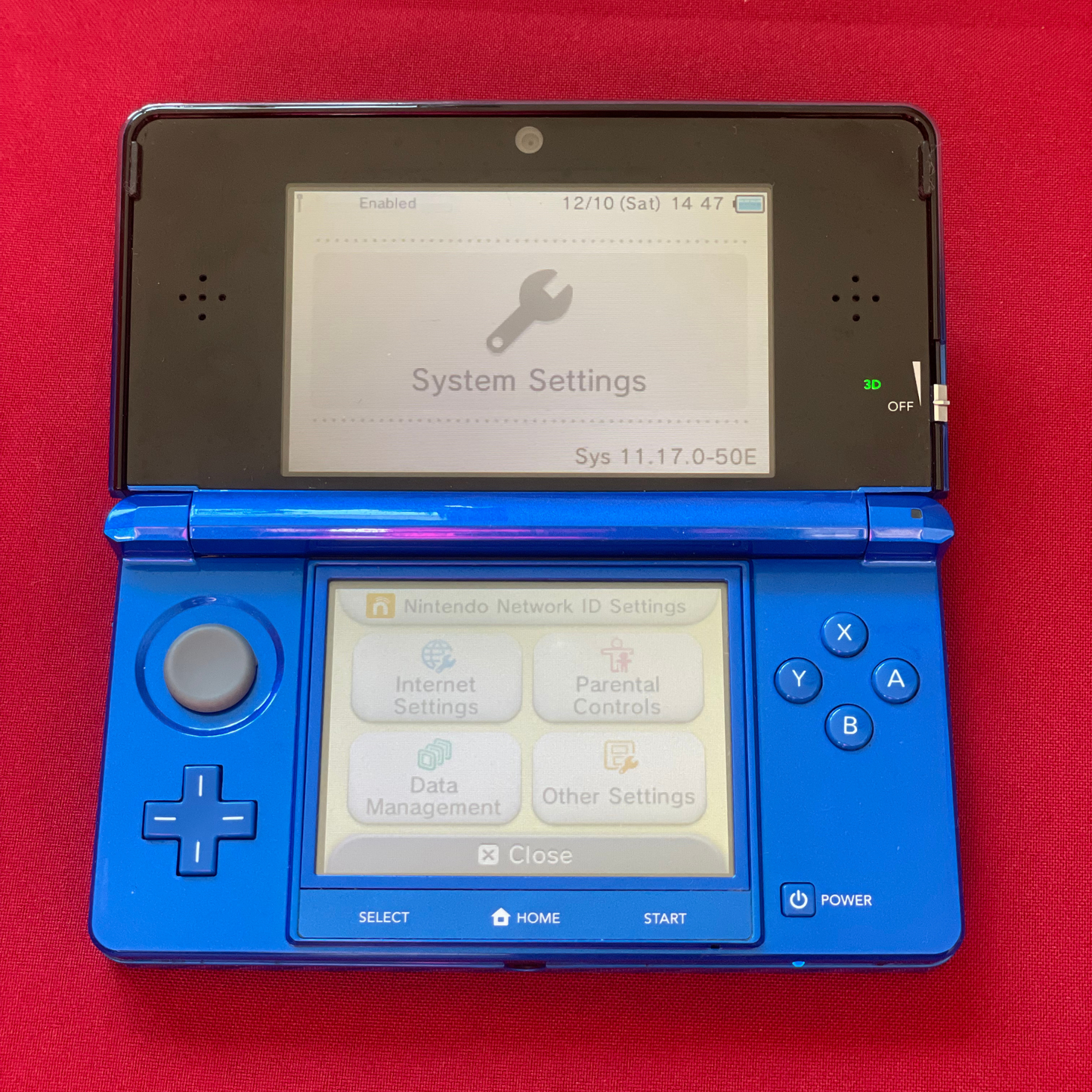 Nintendo 3DS Cobalt Blue s CFW