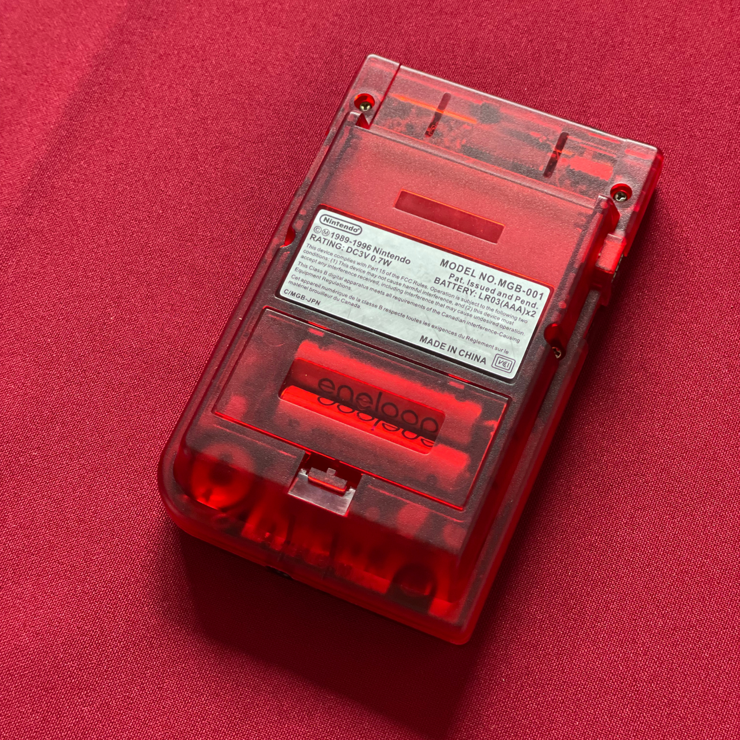 Nintendo Gameboy Pocket Transparent Red s IPS displejem