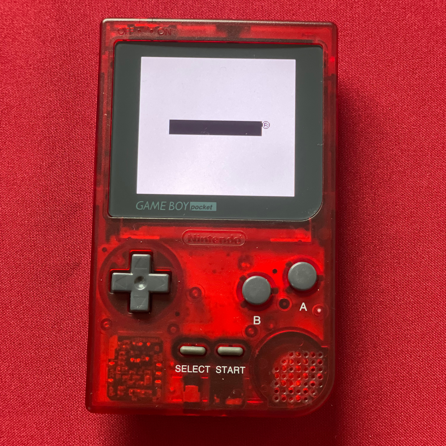 Nintendo Gameboy Pocket Transparent Red s IPS displejem