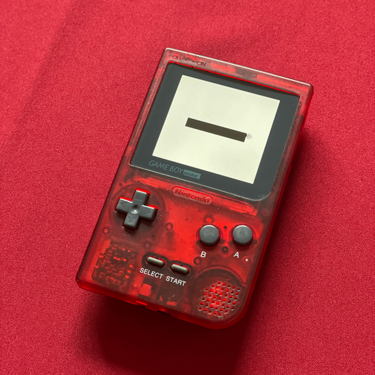 Nintendo Gameboy Pocket Transparent Red s IPS displejem