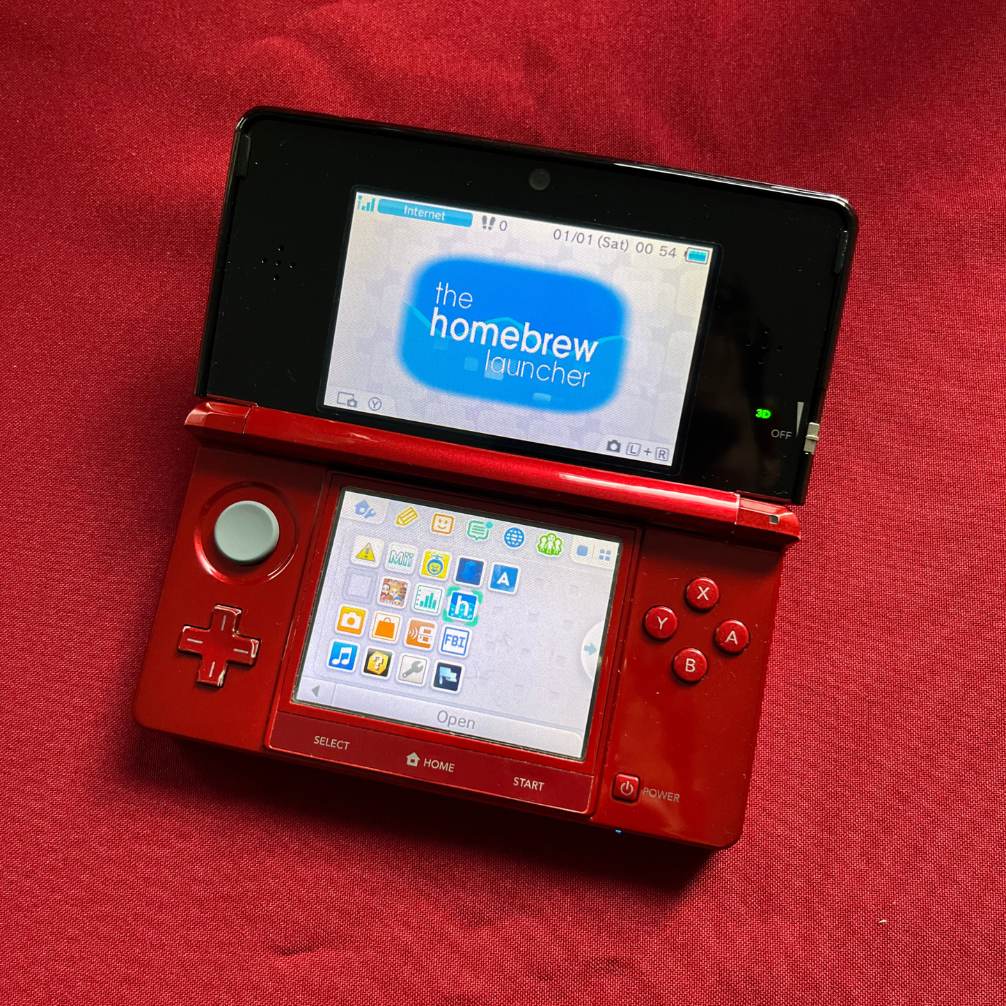Nintendo 3DS Flame Red s CFW