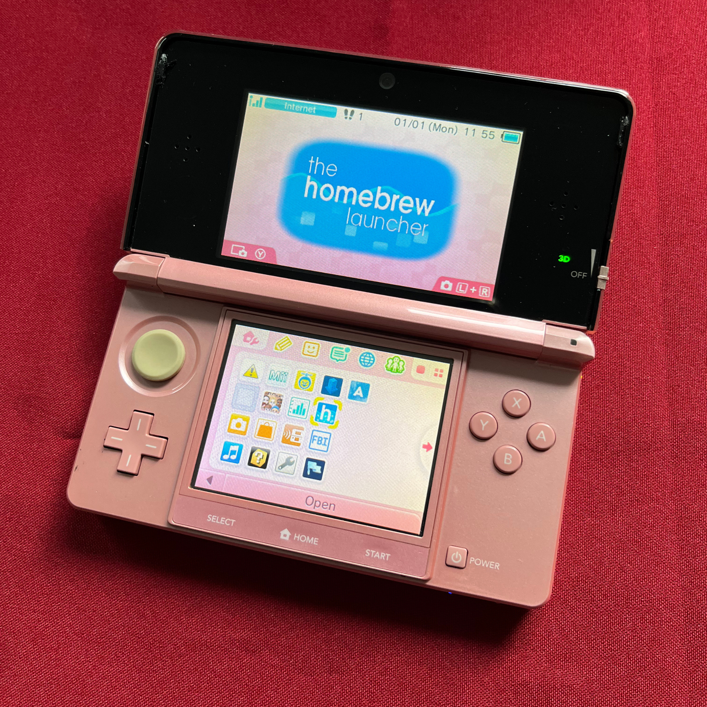 Nintendo 3DS Pearl Pink s CFW