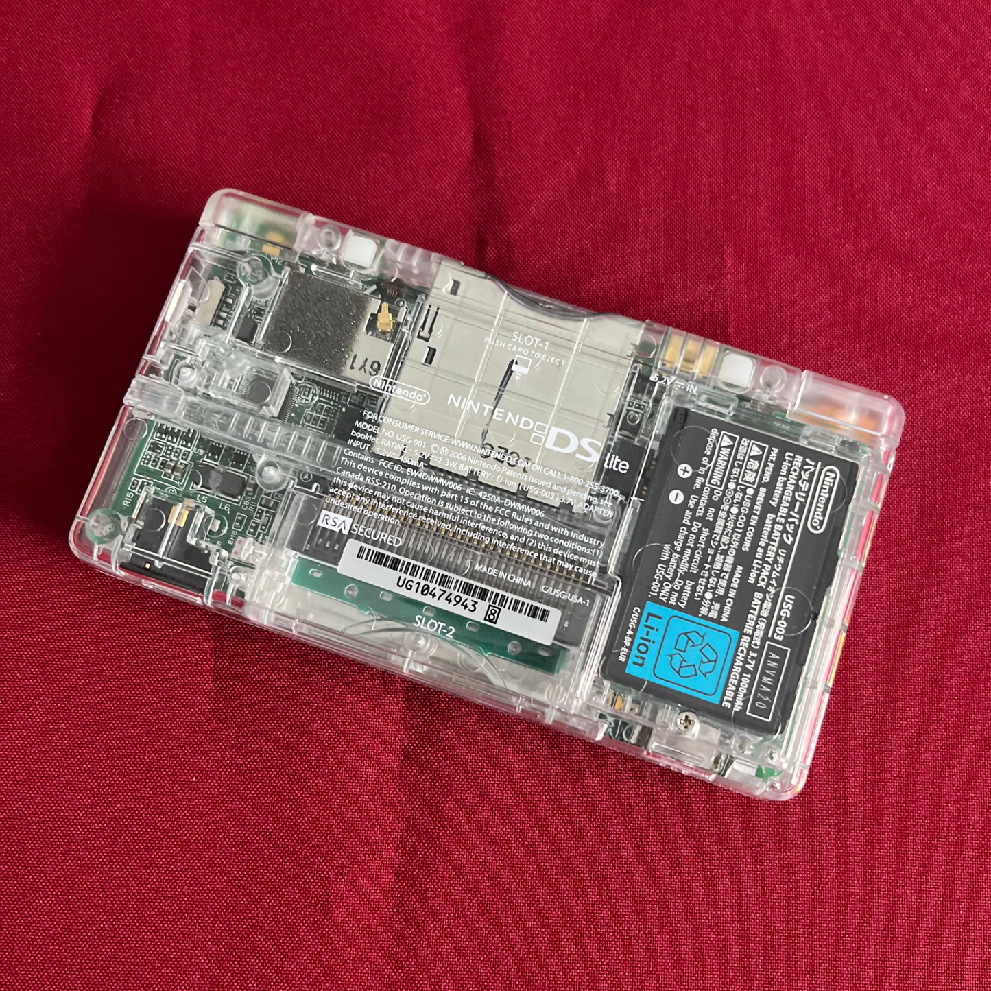 Nintendo DS Lite Transparent shell